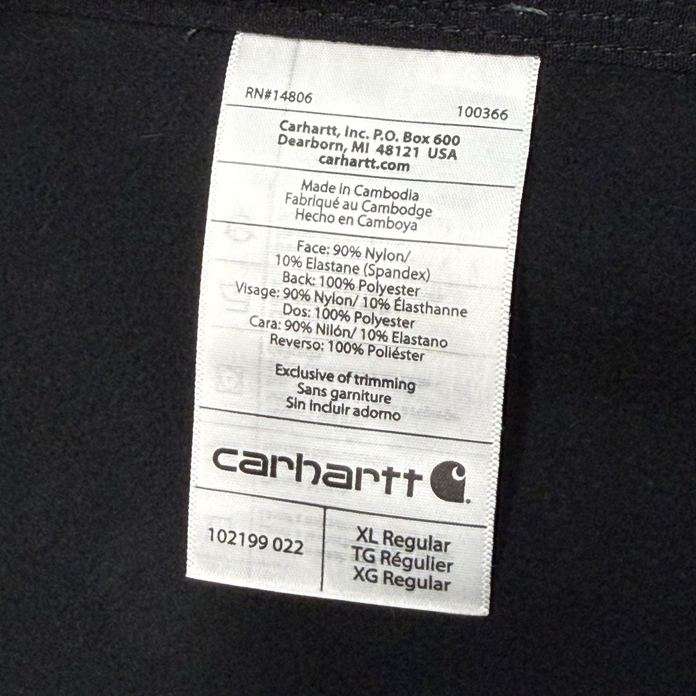 Carhartt Crowley Jacket Mens XL Gray Soft Shell Fleece Lined 102199 022 - Picture 11 of 12